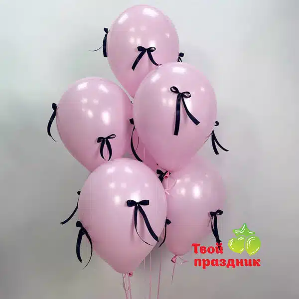 Фонтан из гелиевых шаров с Бантами. Твой-праздник.рф - Доставка шаров в Калининграде