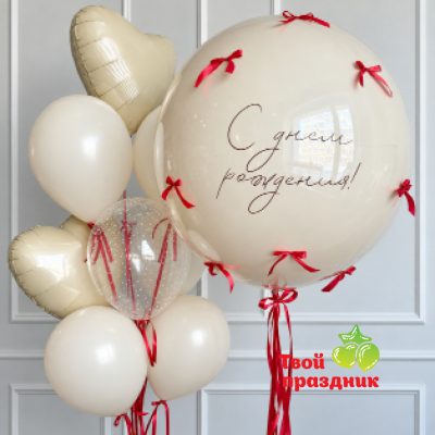 Набор с большим "стеклянным" шаром "Цвета любви"