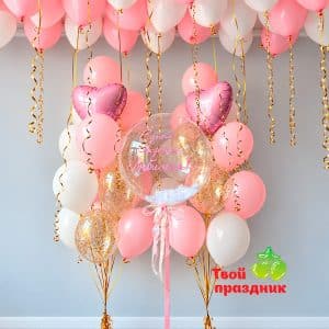 Набор шаров с конфетти «Золотые искры»